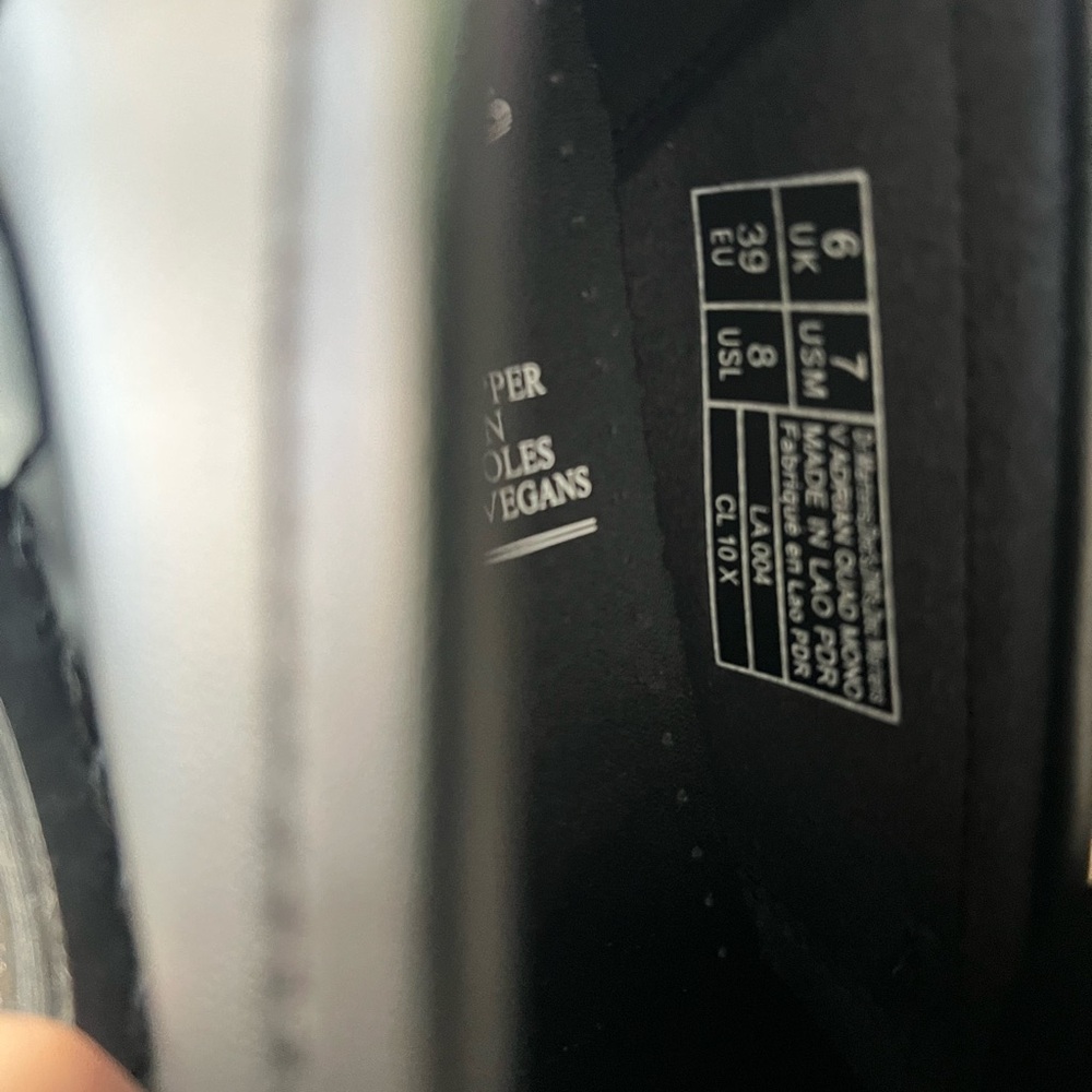 Dr Marten Black Adrian Tassal loafer. Vegan size 7